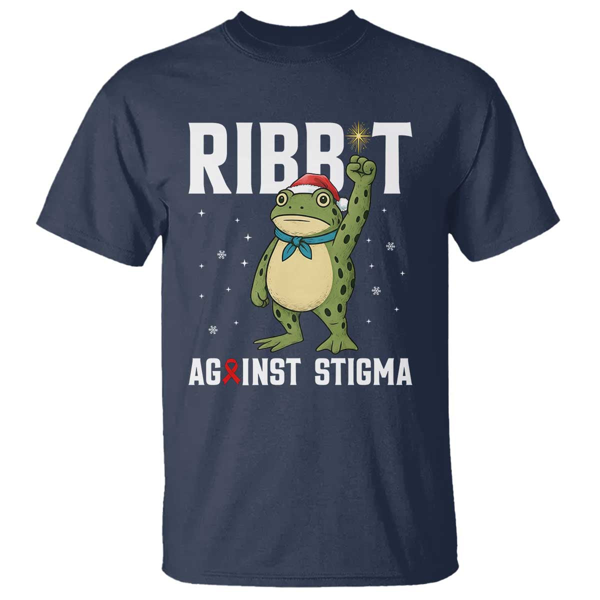 Resist Frog AIDS Support Christmas T Shirt Funny Portland Activist Meme HIV Red Ribbon