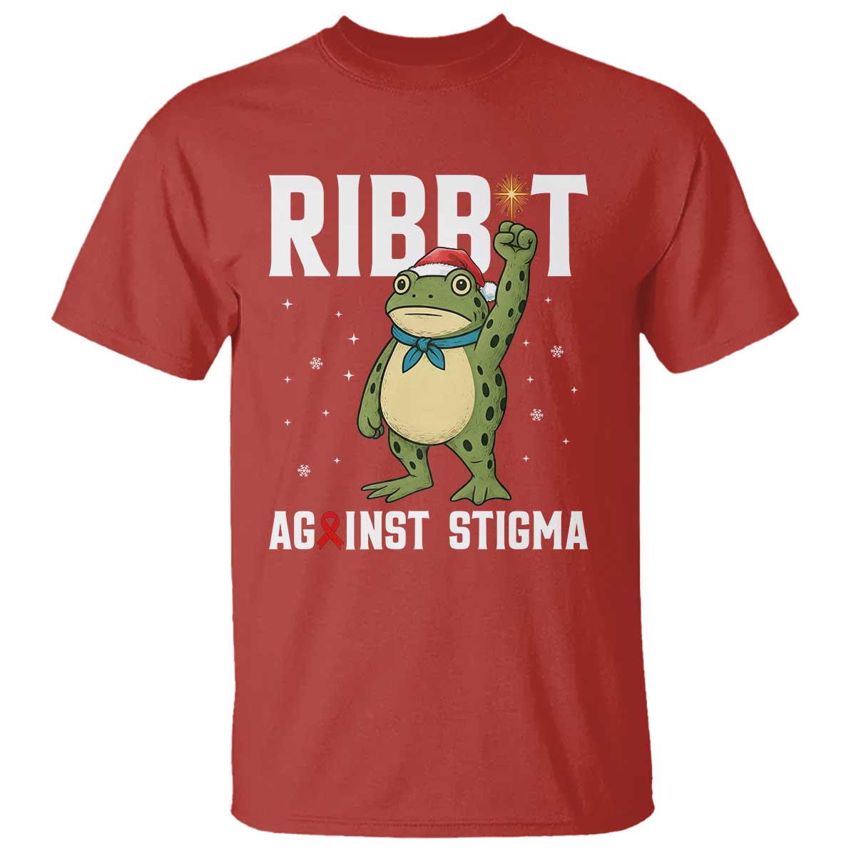 Resist Frog AIDS Support Christmas T Shirt Funny Portland Activist Meme HIV Red Ribbon