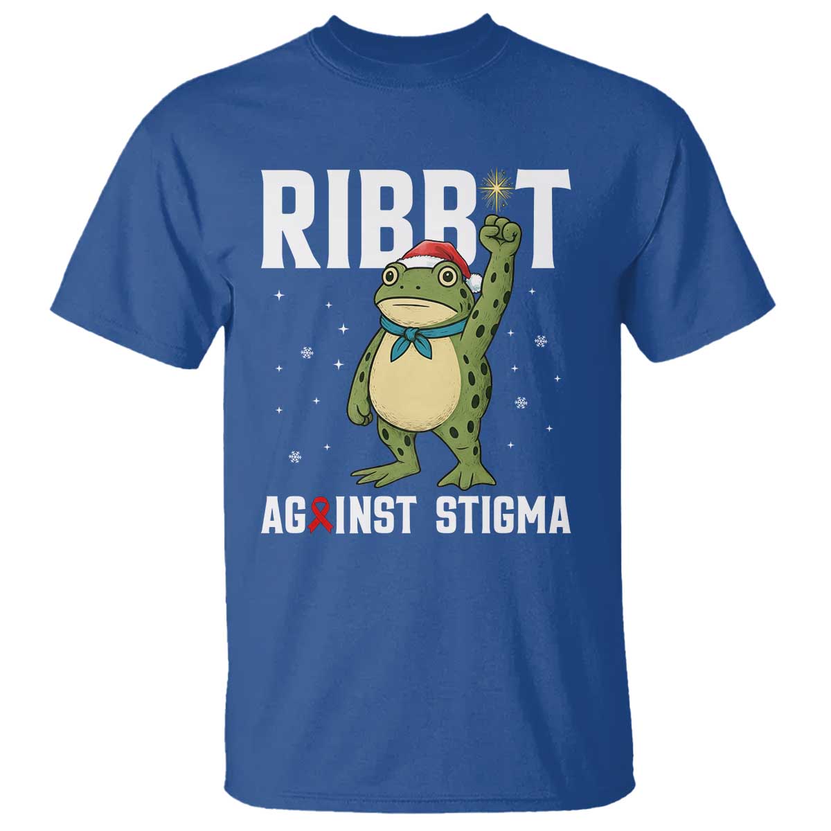 Christmas Frog AIDS Christmas Supporter T Shirt Funny Portland Activist Meme HIV Support Red Ribbon