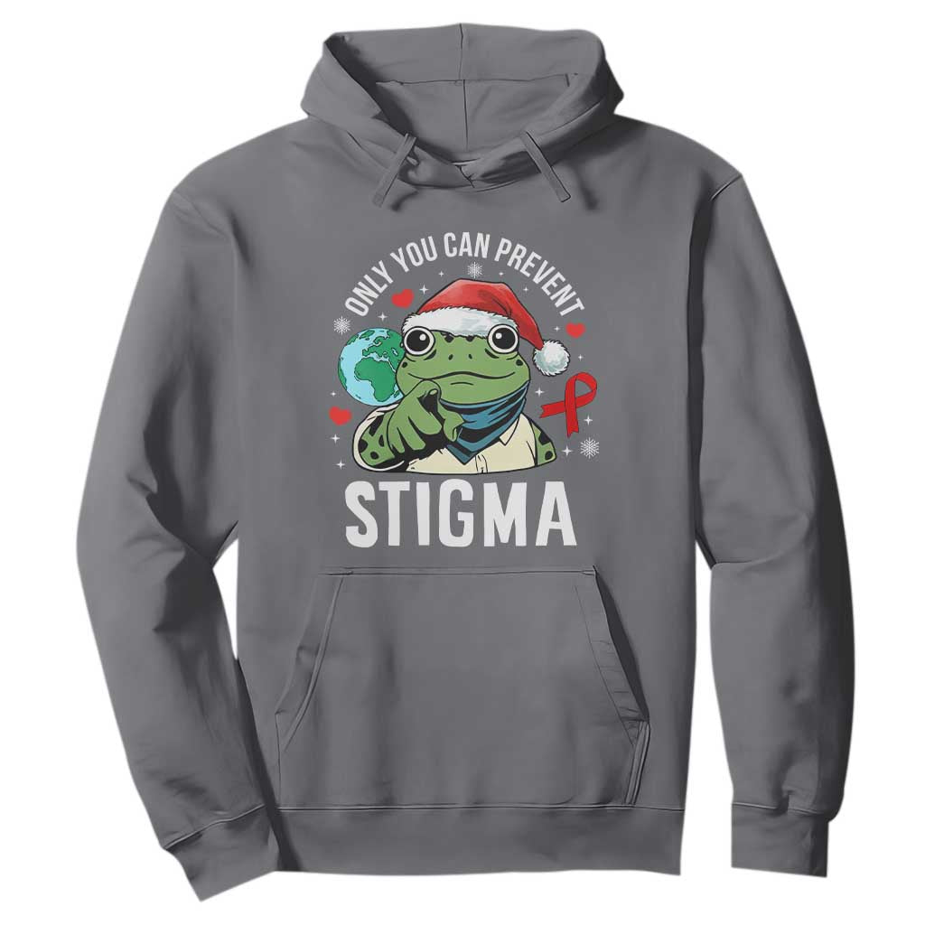 Christmas Frog AIDS Christmas Supporter Hoodie Only You Can Prevent Stigma