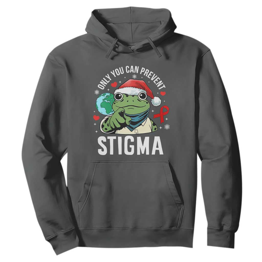 Christmas Frog AIDS Christmas Supporter Hoodie Only You Can Prevent Stigma
