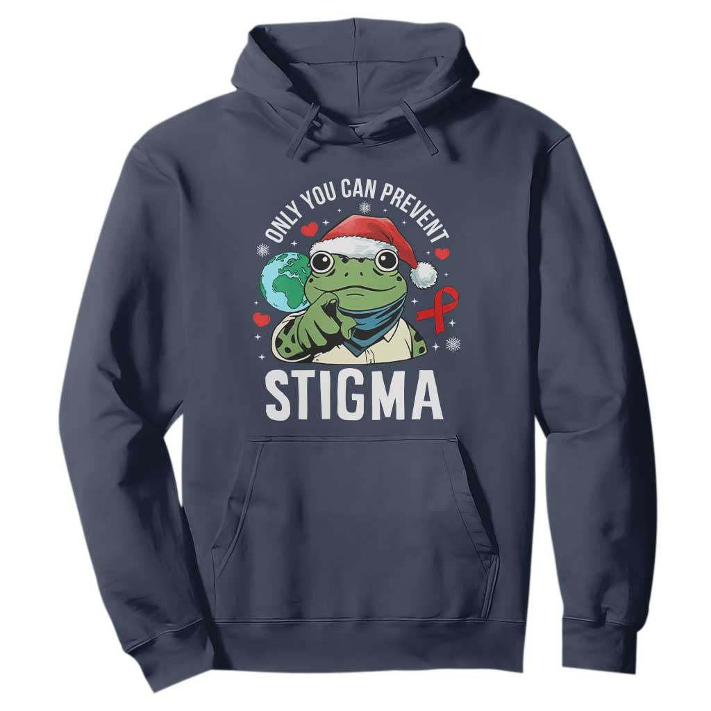 Christmas Frog AIDS Christmas Supporter Hoodie Only You Can Prevent Stigma
