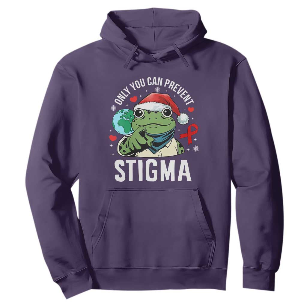Christmas Frog AIDS Christmas Supporter Hoodie Only You Can Prevent Stigma