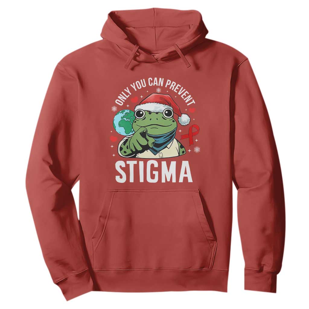 Resist Frog AIDS Support Christmas Hoodie Only You Can Prevent Stigma