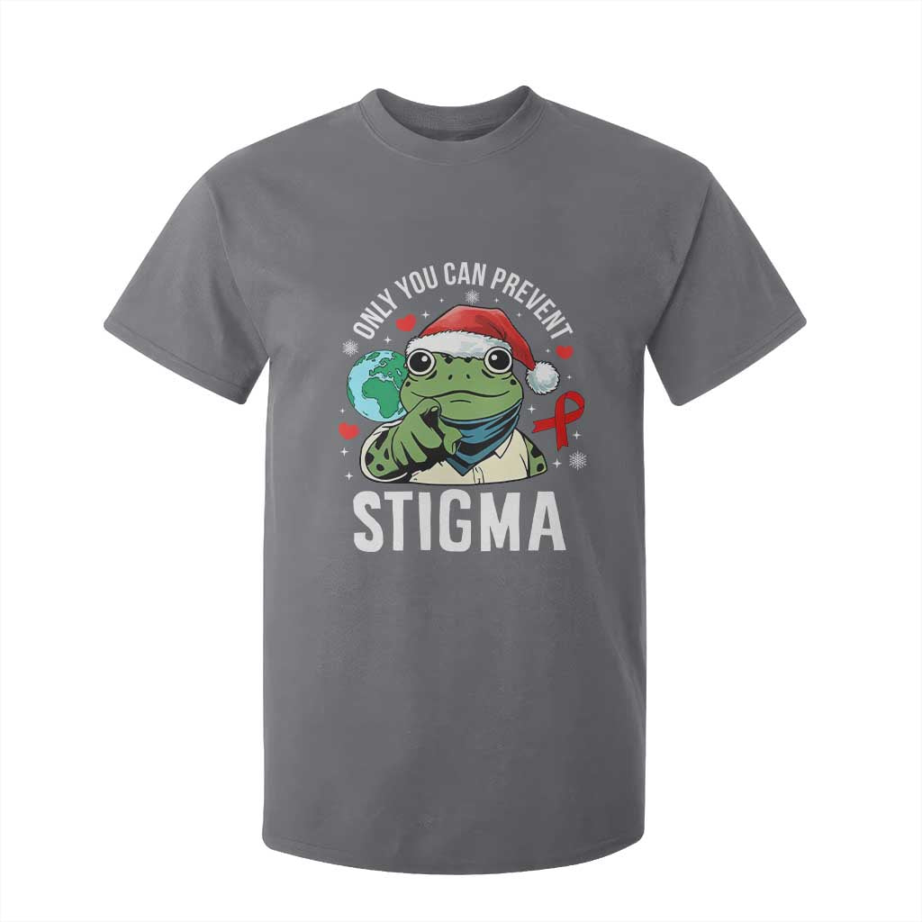 Christmas Frog AIDS Christmas Supporter T Shirt For Kid Only You Can Prevent Stigma