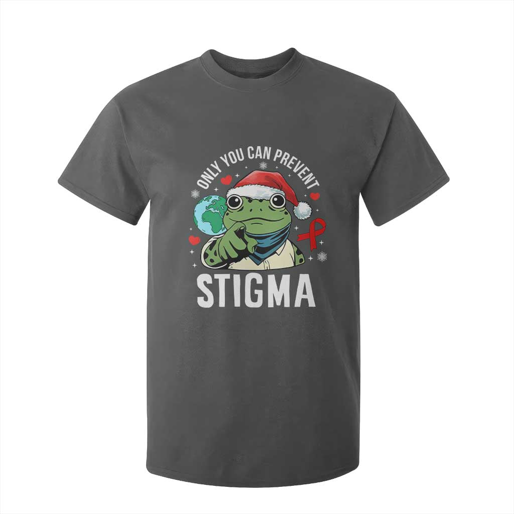 Resist Frog AIDS Support Christmas T Shirt For Kid Only You Can Prevent Stigma