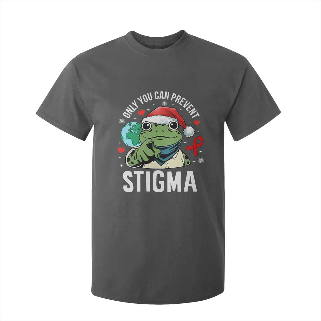 Christmas Frog AIDS Christmas Supporter T Shirt For Kid Only You Can Prevent Stigma