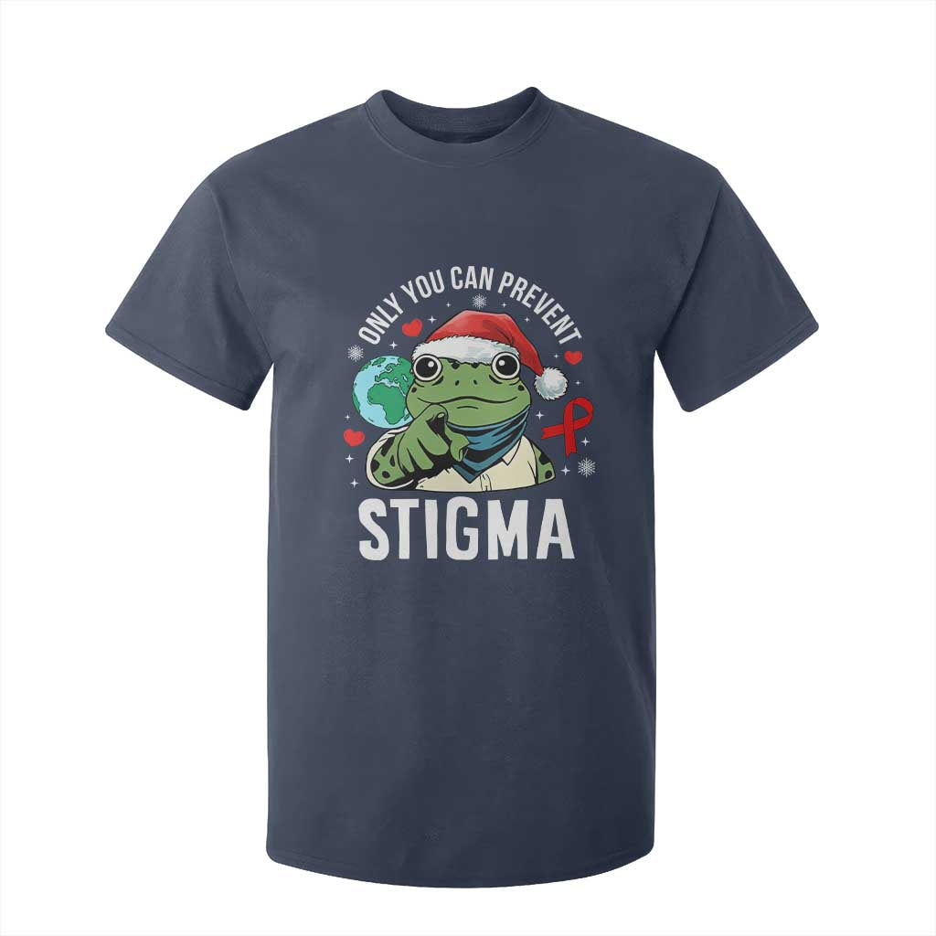Christmas Frog AIDS Christmas Supporter T Shirt For Kid Only You Can Prevent Stigma
