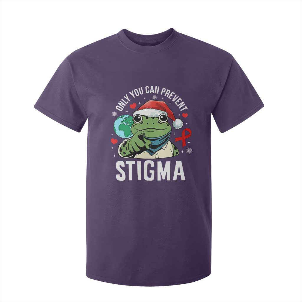 Christmas Frog AIDS Christmas Supporter T Shirt For Kid Only You Can Prevent Stigma