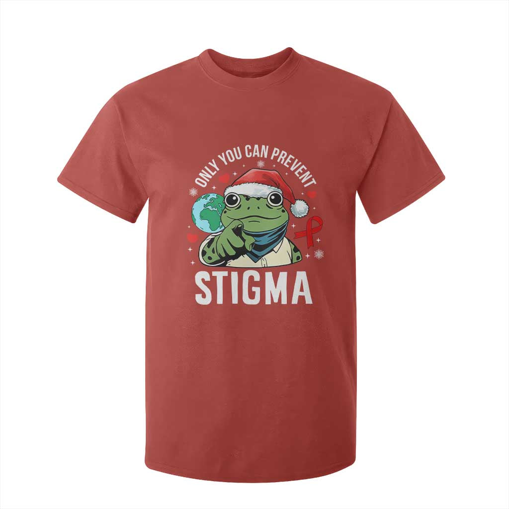 Resist Frog AIDS Support Christmas T Shirt For Kid Only You Can Prevent Stigma