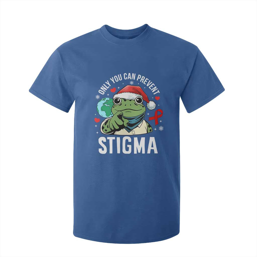 Christmas Frog AIDS Christmas Supporter T Shirt For Kid Only You Can Prevent Stigma