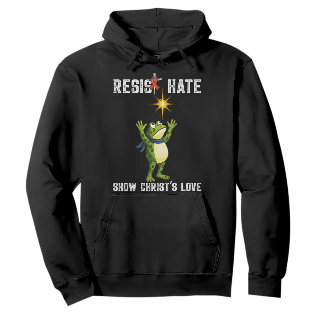Resist Frog Hoodie Christian HIV Support Red Ribbon