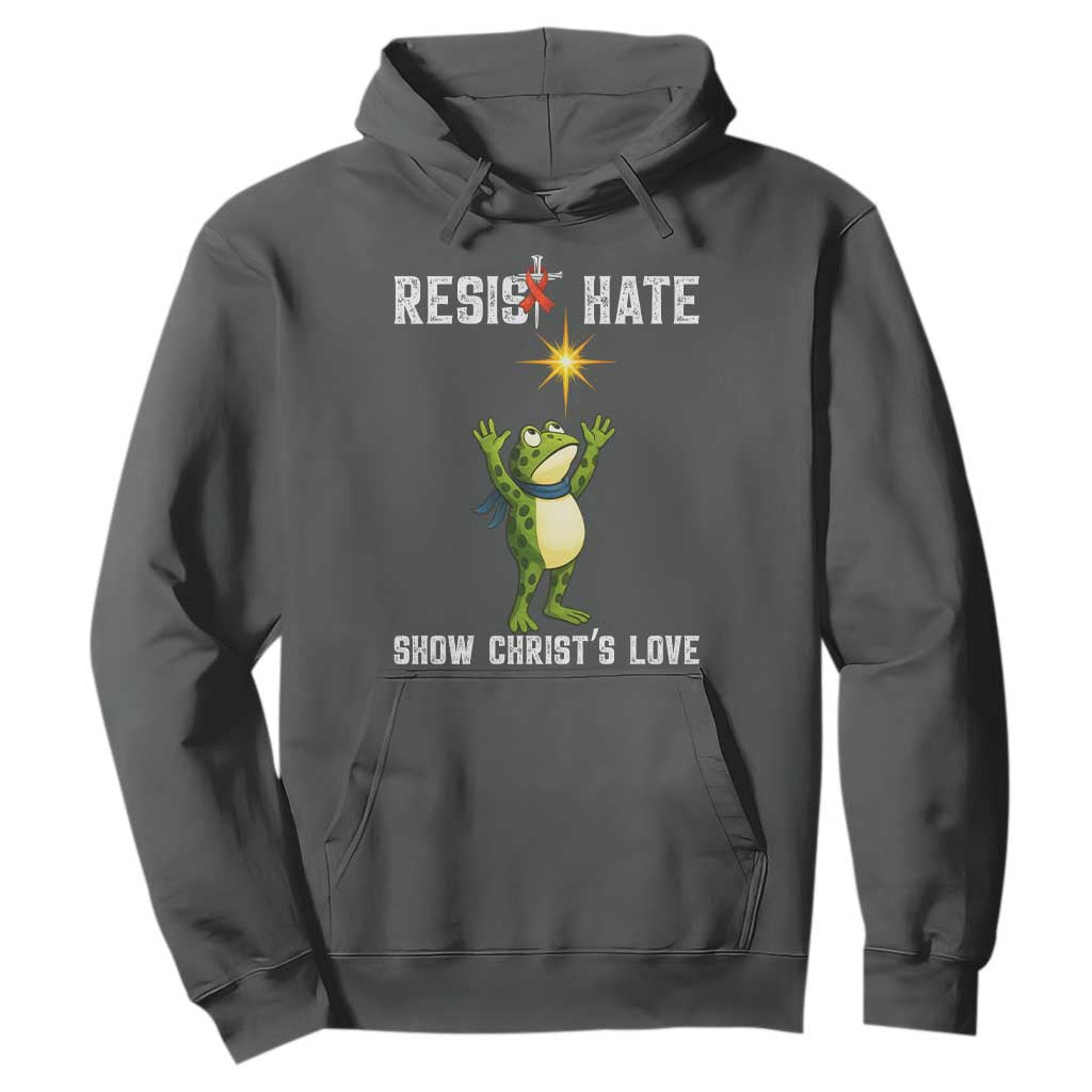 Resist Frog Hoodie Christian HIV Support Red Ribbon