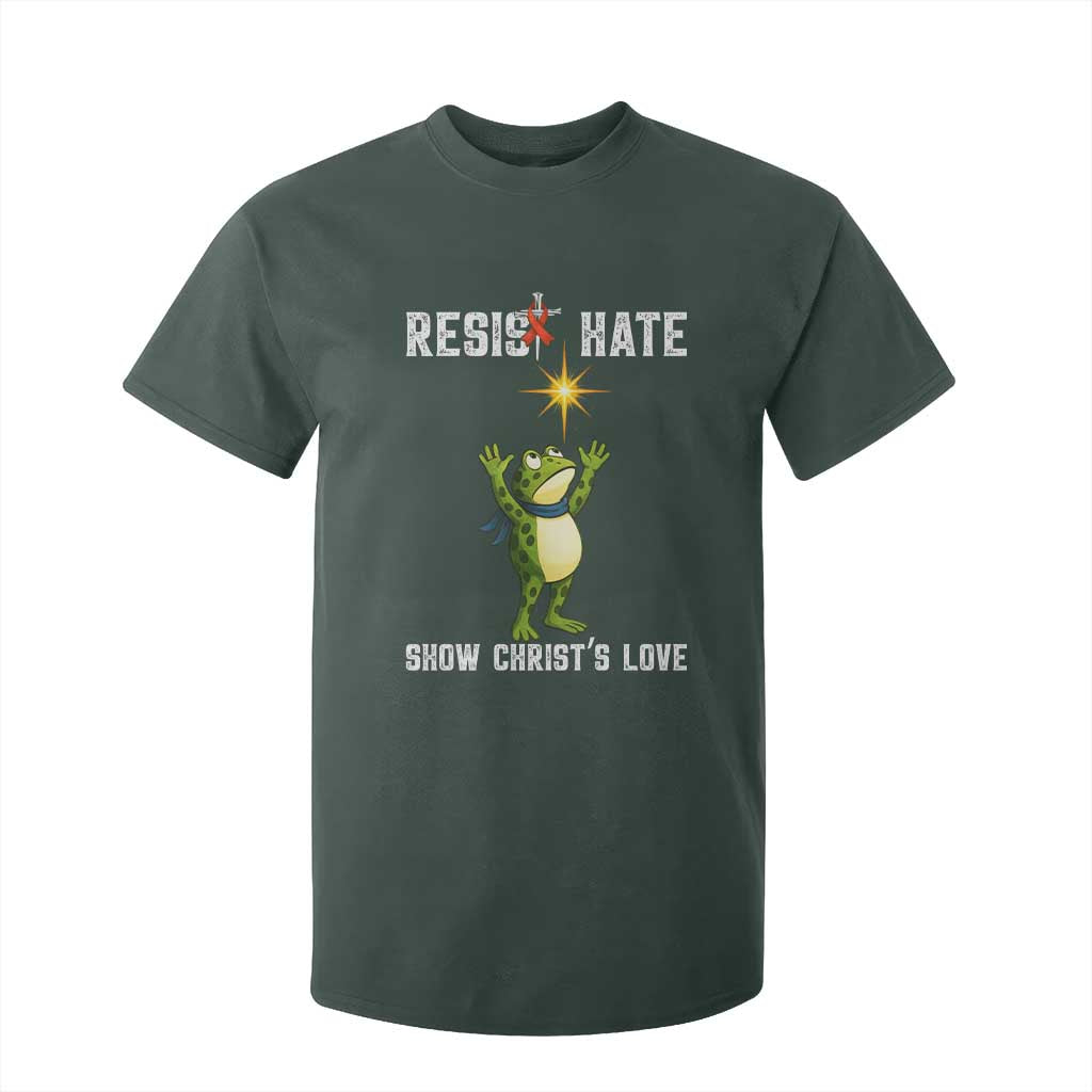 Resist Frog T Shirt For Kid Christian HIV Support Red Ribbon