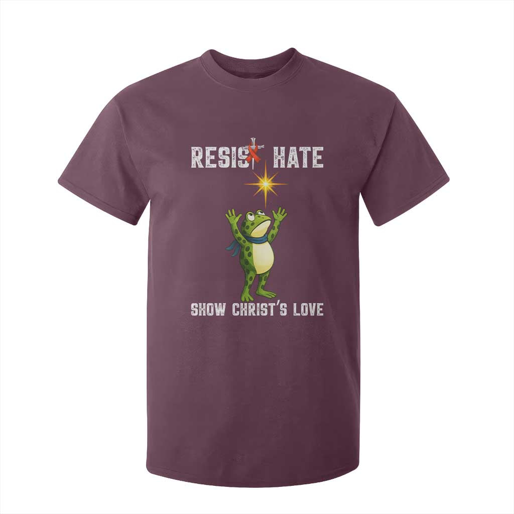 Resist Frog T Shirt For Kid Christian HIV Support Red Ribbon
