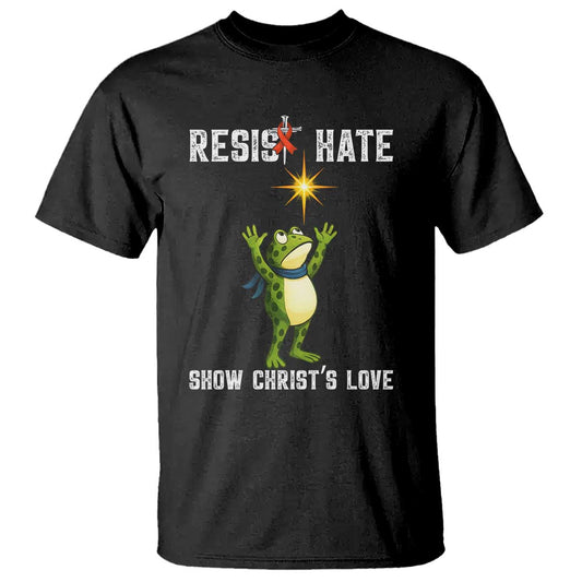 Resist Frog T Shirt Christian HIV Support Red Ribbon