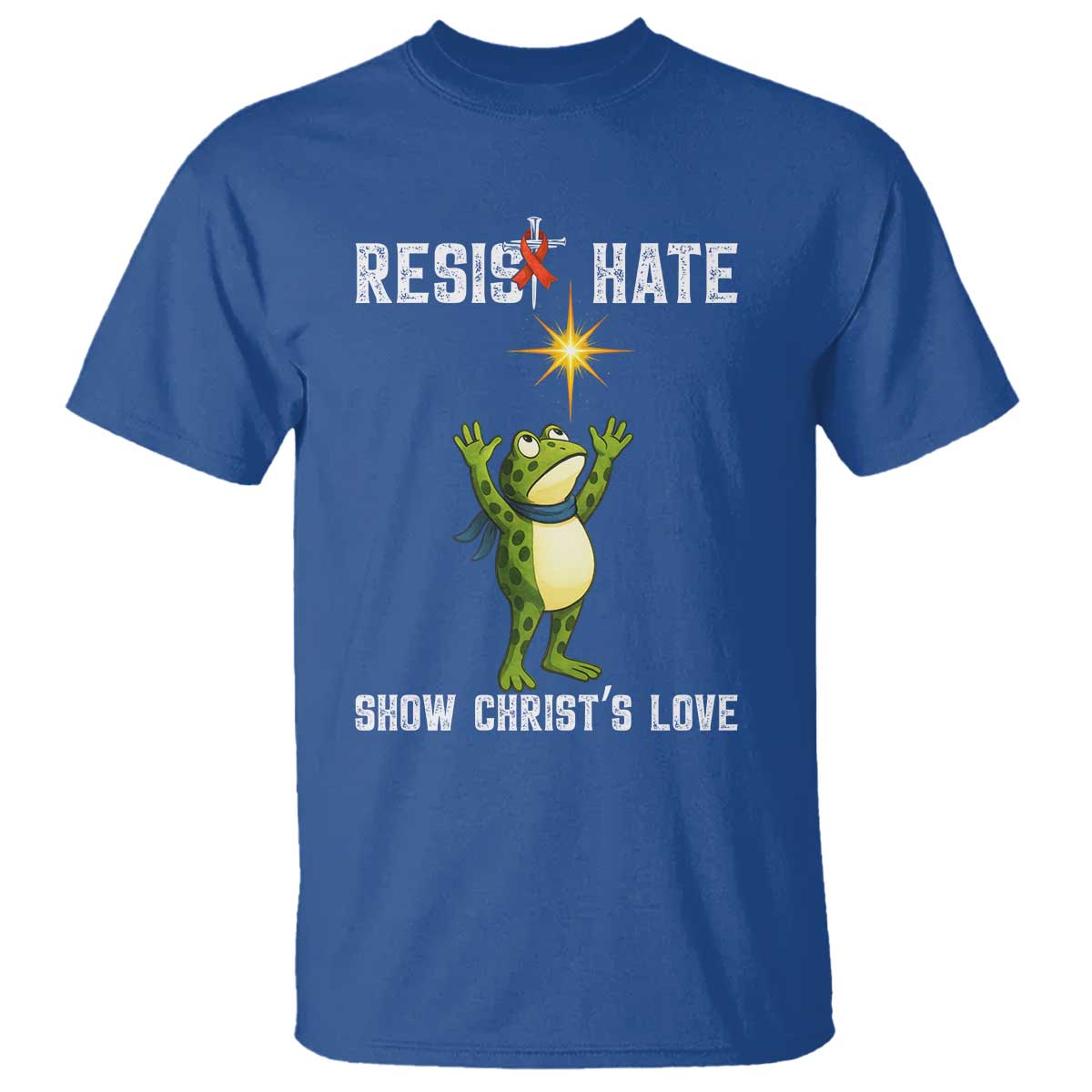 Resist Frog T Shirt Christian HIV Support Red Ribbon
