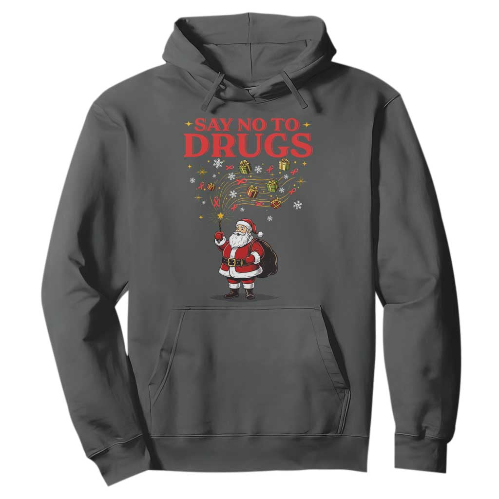 Santa Christmas Hoodie AIDS Awwanrness Red Ribbon HIV Support