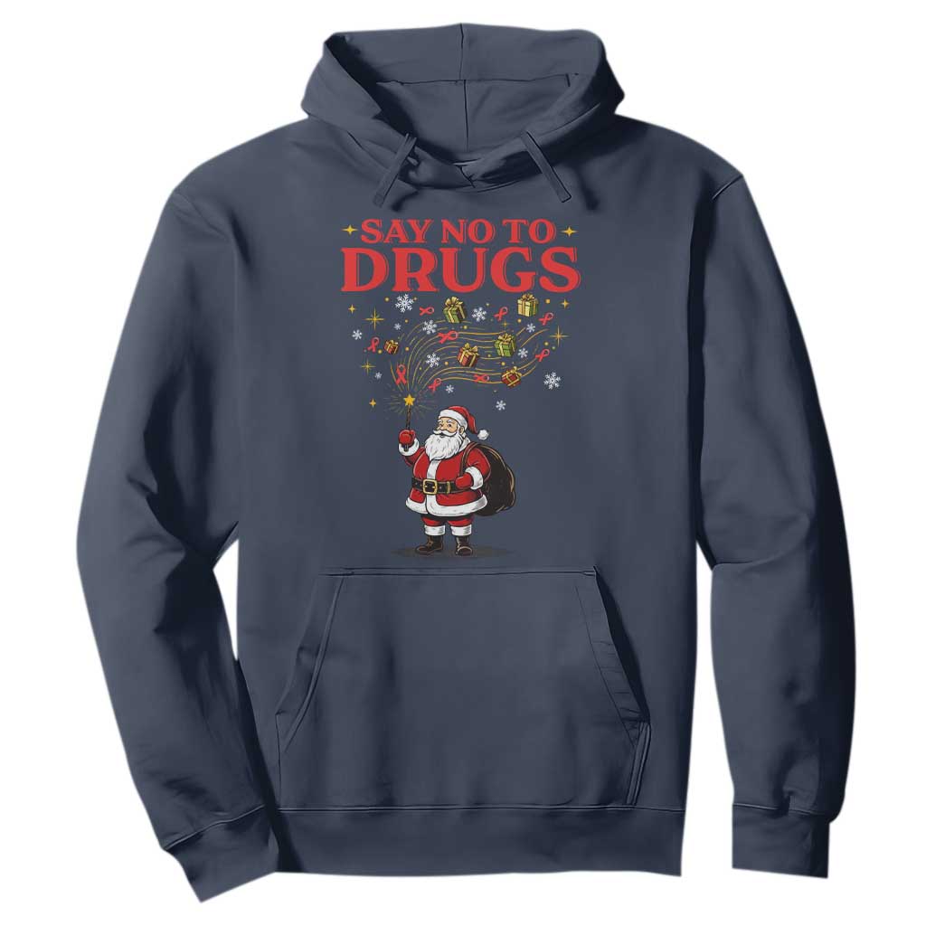 Santa Christmas Hoodie AIDS Awwanrness Red Ribbon HIV Support