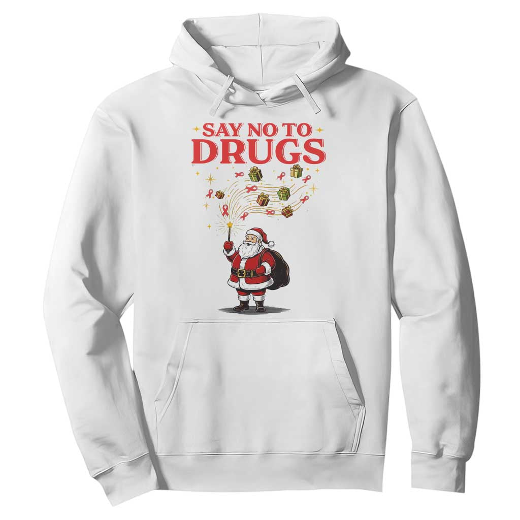 Santa Christmas Hoodie AIDS Awwanrness Red Ribbon HIV Support
