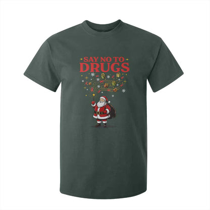 Santa Christmas T Shirt For Kid AIDS Awwanrness Red Ribbon HIV Support