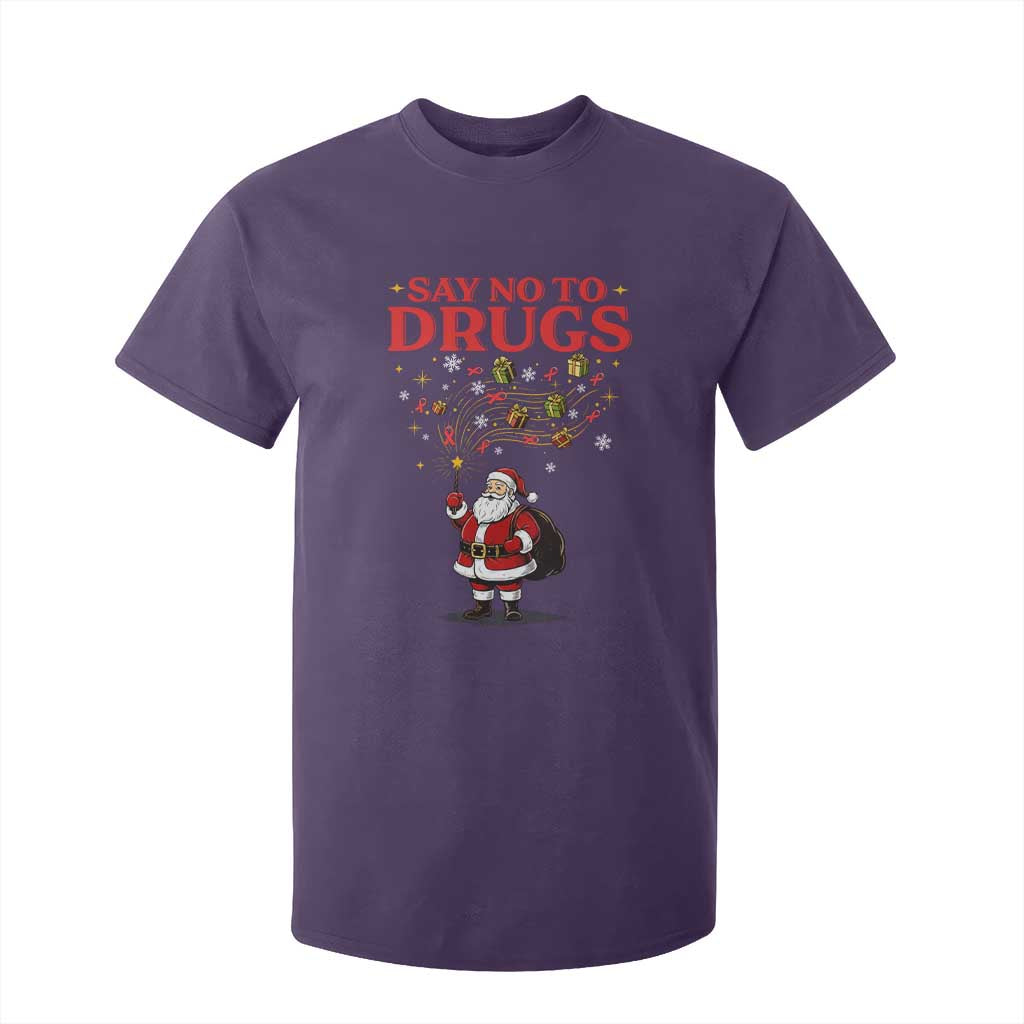 Santa Christmas T Shirt For Kid AIDS Awwanrness Red Ribbon HIV Support