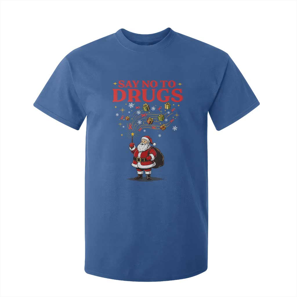 Santa Christmas T Shirt For Kid AIDS Awwanrness Red Ribbon HIV Support