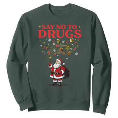 Santa Christmas Sweatshirt AIDS Awwanrness Red Ribbon HIV Support