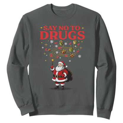Santa Christmas Sweatshirt AIDS Awwanrness Red Ribbon HIV Support