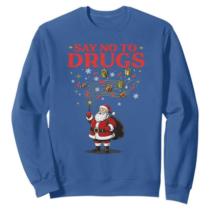 Santa Christmas Sweatshirt AIDS Awwanrness Red Ribbon HIV Support