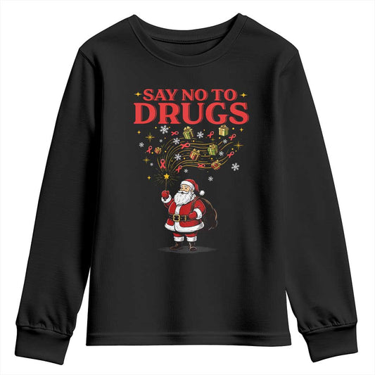 Santa Christmas Youth Sweatshirt AIDS Awwanrness Red Ribbon HIV Support