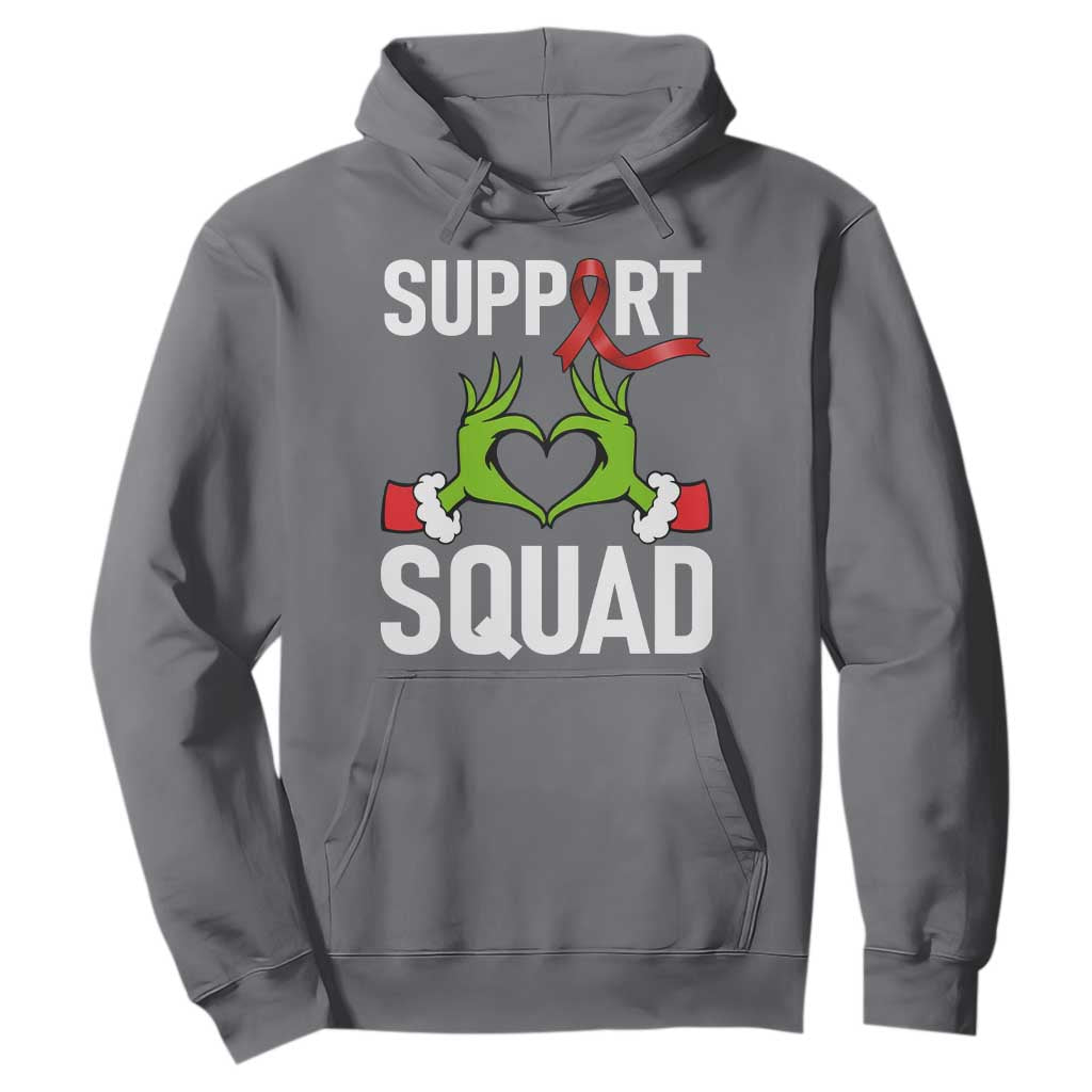 Christmas Frog AIDS Fighter Supporter Hoodie Elf Hand Xmas HIV Support