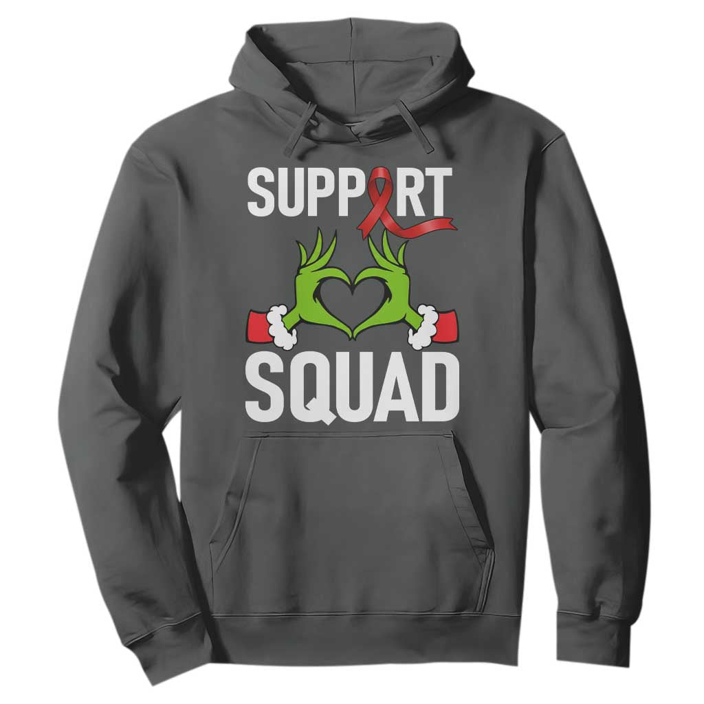 Christmas Frog AIDS Fighter Supporter Hoodie Elf Hand Xmas HIV Support