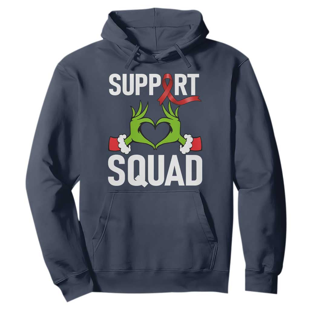 Christmas Frog AIDS Fighter Supporter Hoodie Elf Hand Xmas HIV Support