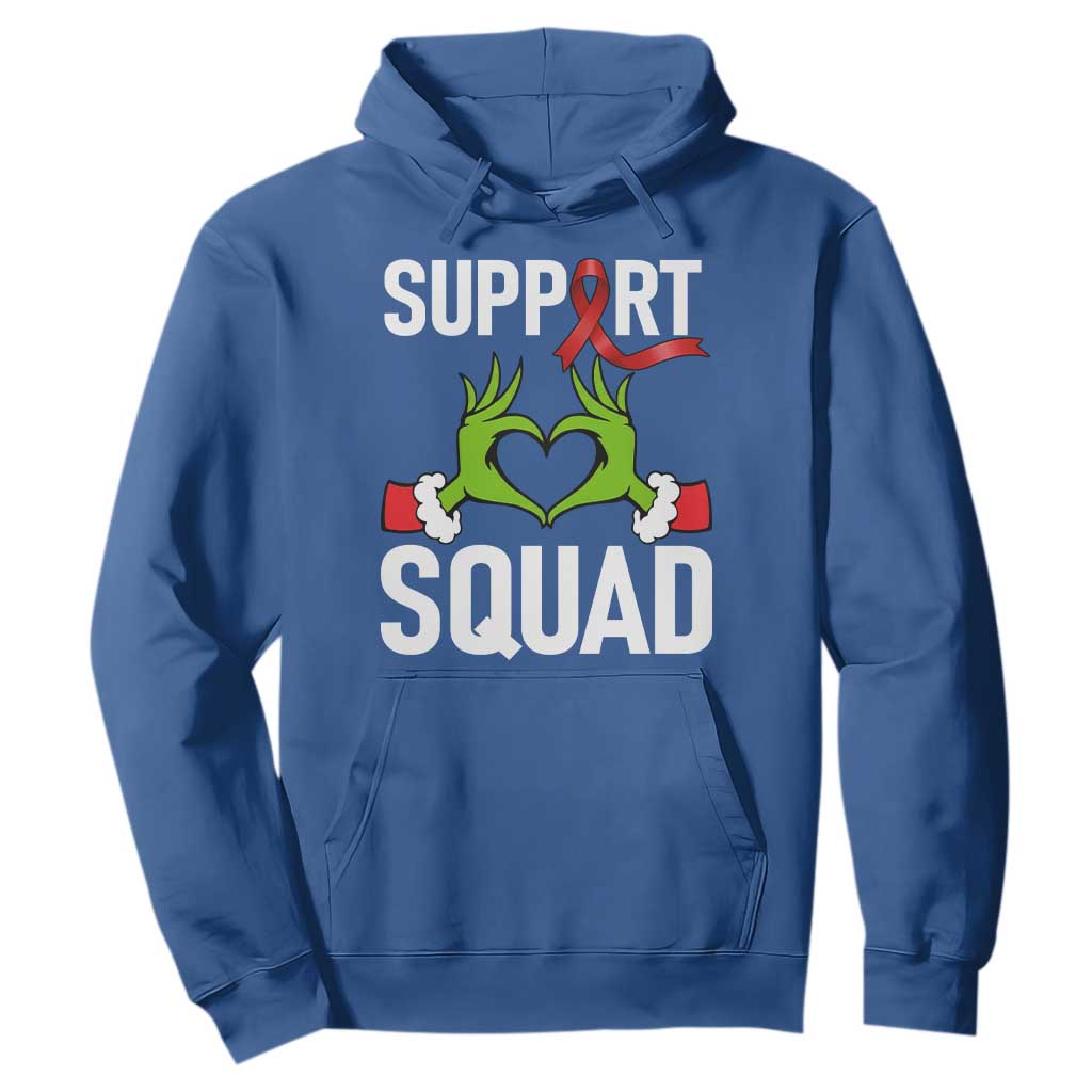 Christmas Frog AIDS Fighter Supporter Hoodie Elf Hand Xmas HIV Support