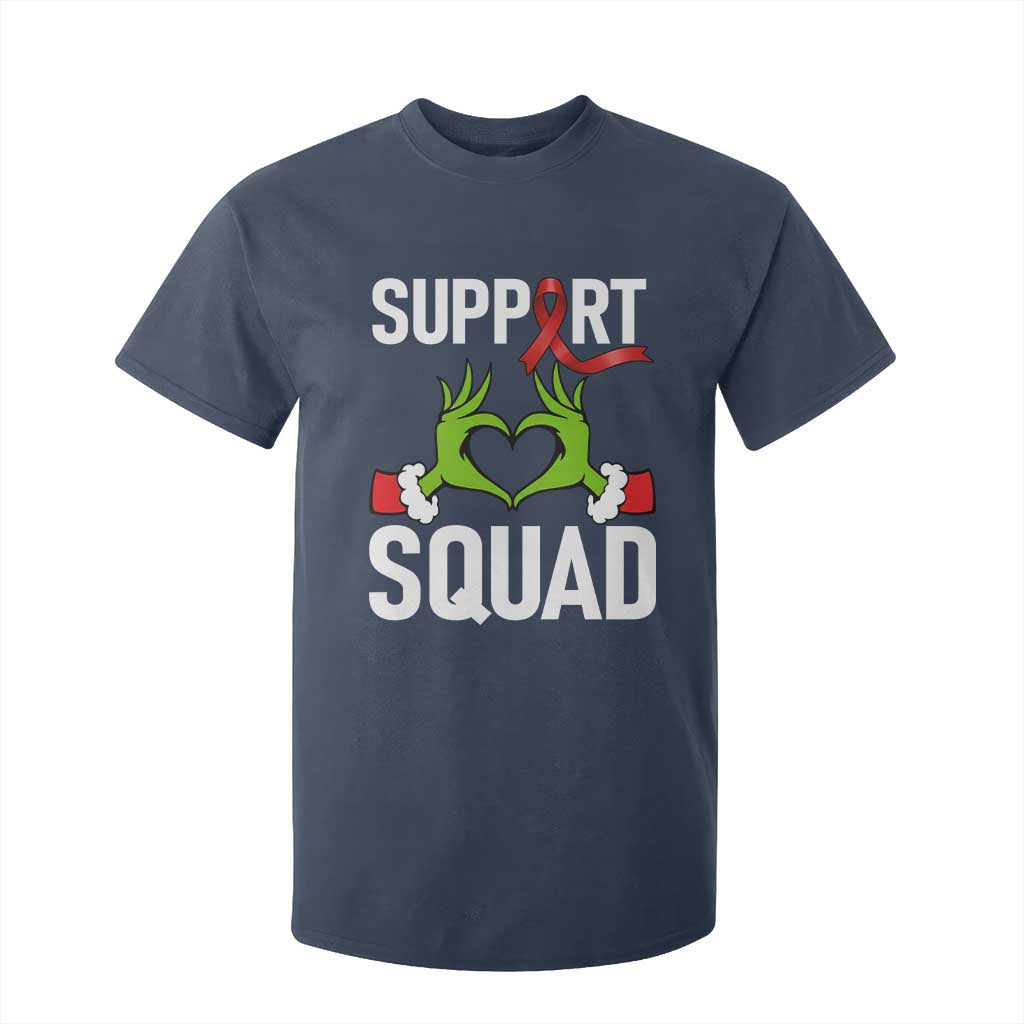 Christmas Frog AIDS Fighter Supporter T Shirt For Kid Elf Hand Xmas HIV Support