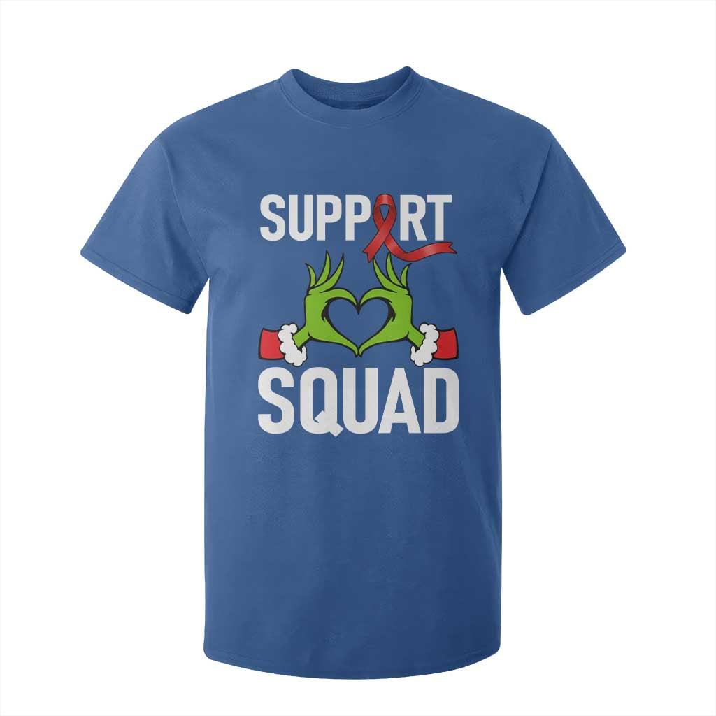 Christmas Frog AIDS Fighter Supporter T Shirt For Kid Elf Hand Xmas HIV Support