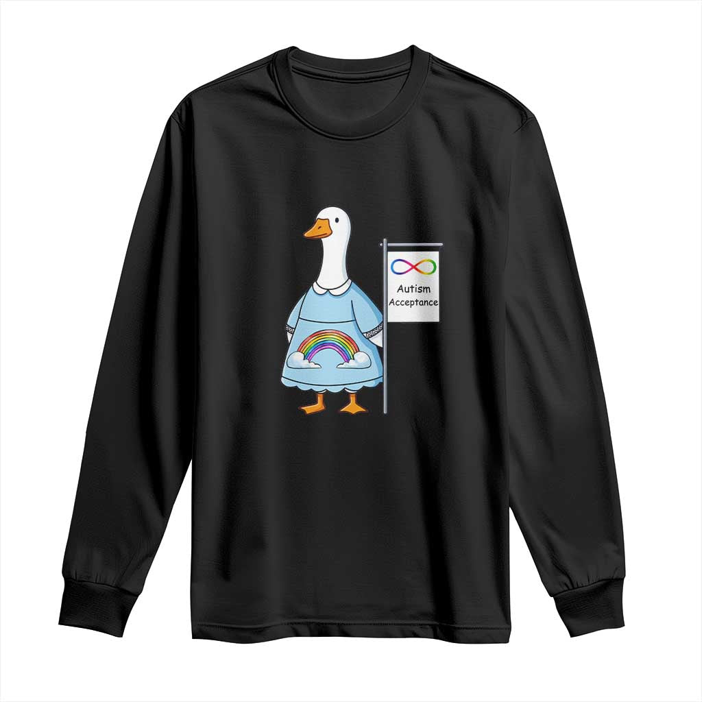Autism Acceptance Long Sleeve Shirt Neurodivergent Awareness Silly Goose Support