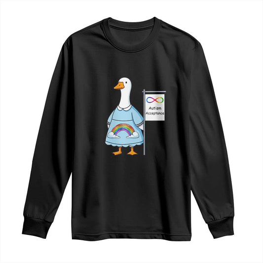 Autism Acceptance Long Sleeve Shirt Neurodivergent Awareness Silly Goose Support