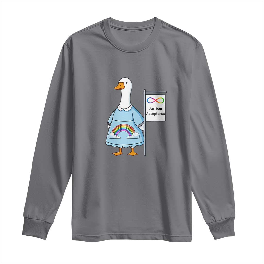 Autism Acceptance Long Sleeve Shirt Neurodivergent Awareness Silly Goose Support