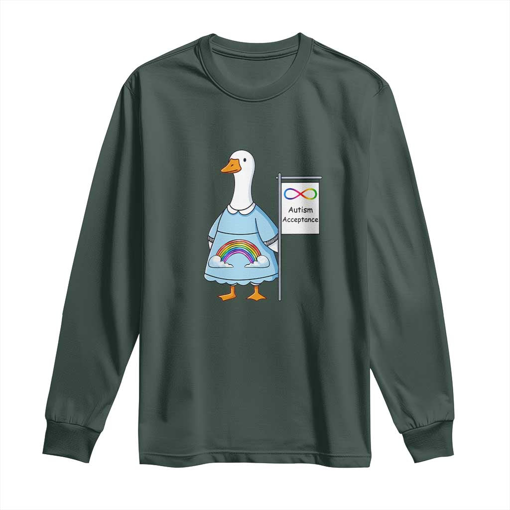 Autism Acceptance Long Sleeve Shirt Neurodivergent Awareness Silly Goose Support