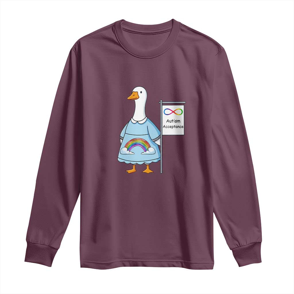 Autism Acceptance Long Sleeve Shirt Neurodivergent Awareness Silly Goose Support