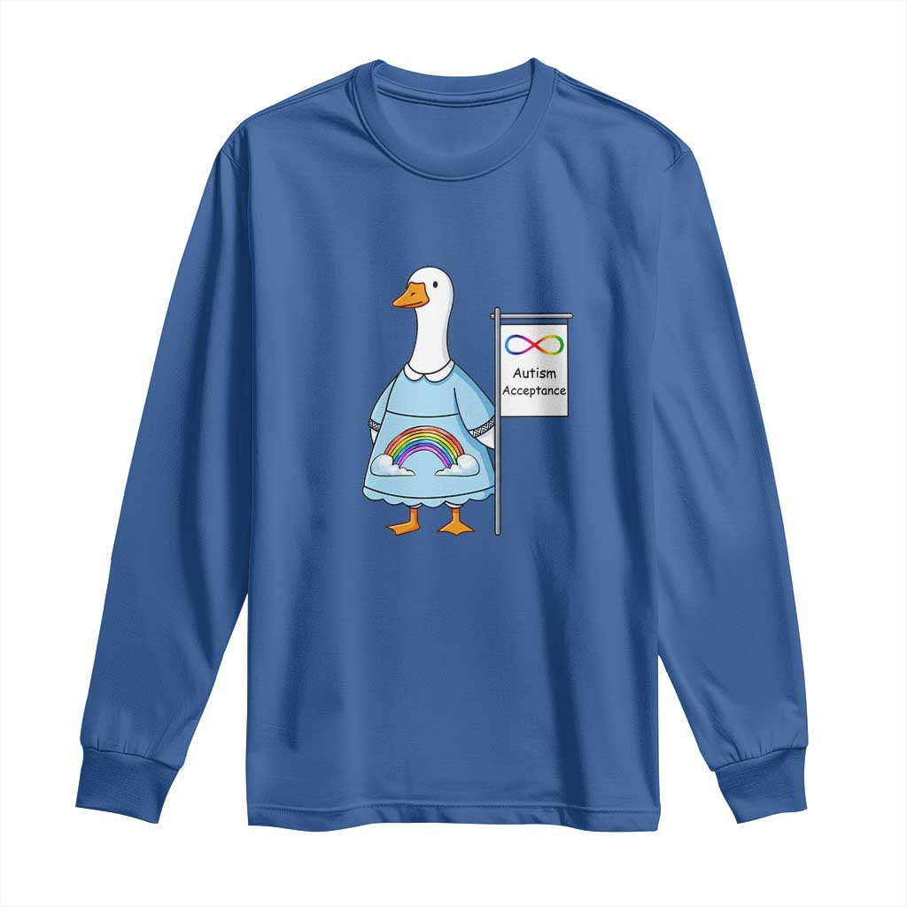 Autism Acceptance Long Sleeve Shirt Neurodivergent Awareness Silly Goose Support