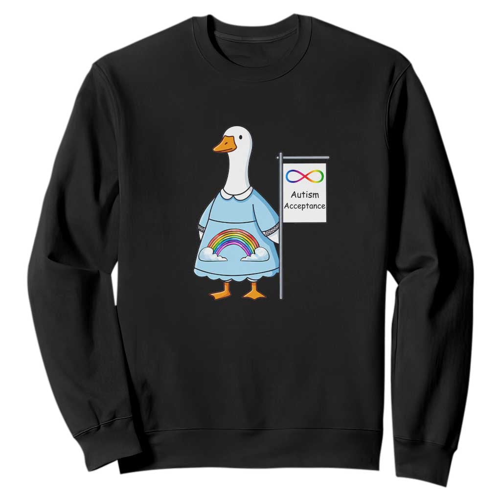 Autism Acceptance Sweatshirt Neurodivergent Awareness Silly Goose Support