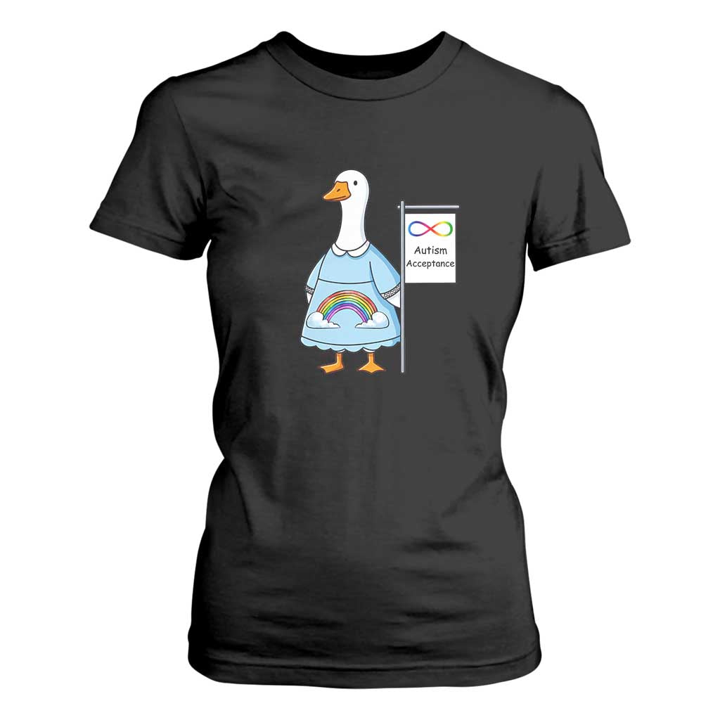 Autism Acceptance T Shirt For Women Neurodivergent Awareness Silly Goose Support