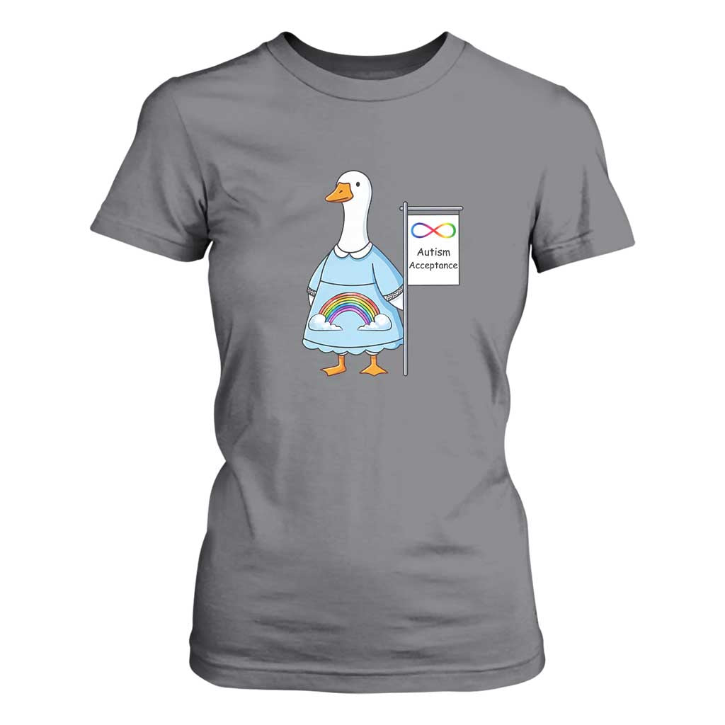 Autism Acceptance T Shirt For Women Neurodivergent Awareness Silly Goose Support