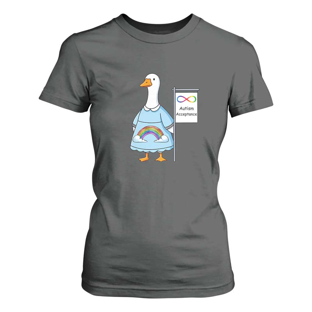 Autism Acceptance T Shirt For Women Neurodivergent Awareness Silly Goose Support