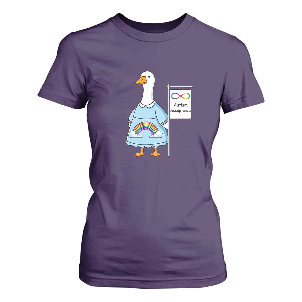 Autism Acceptance T Shirt For Women Neurodivergent Awareness Silly Goose Support