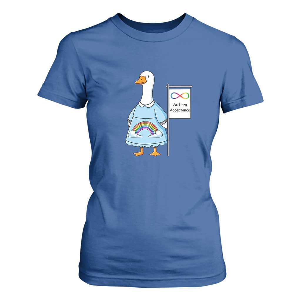 Autism Acceptance T Shirt For Women Neurodivergent Awareness Silly Goose Support