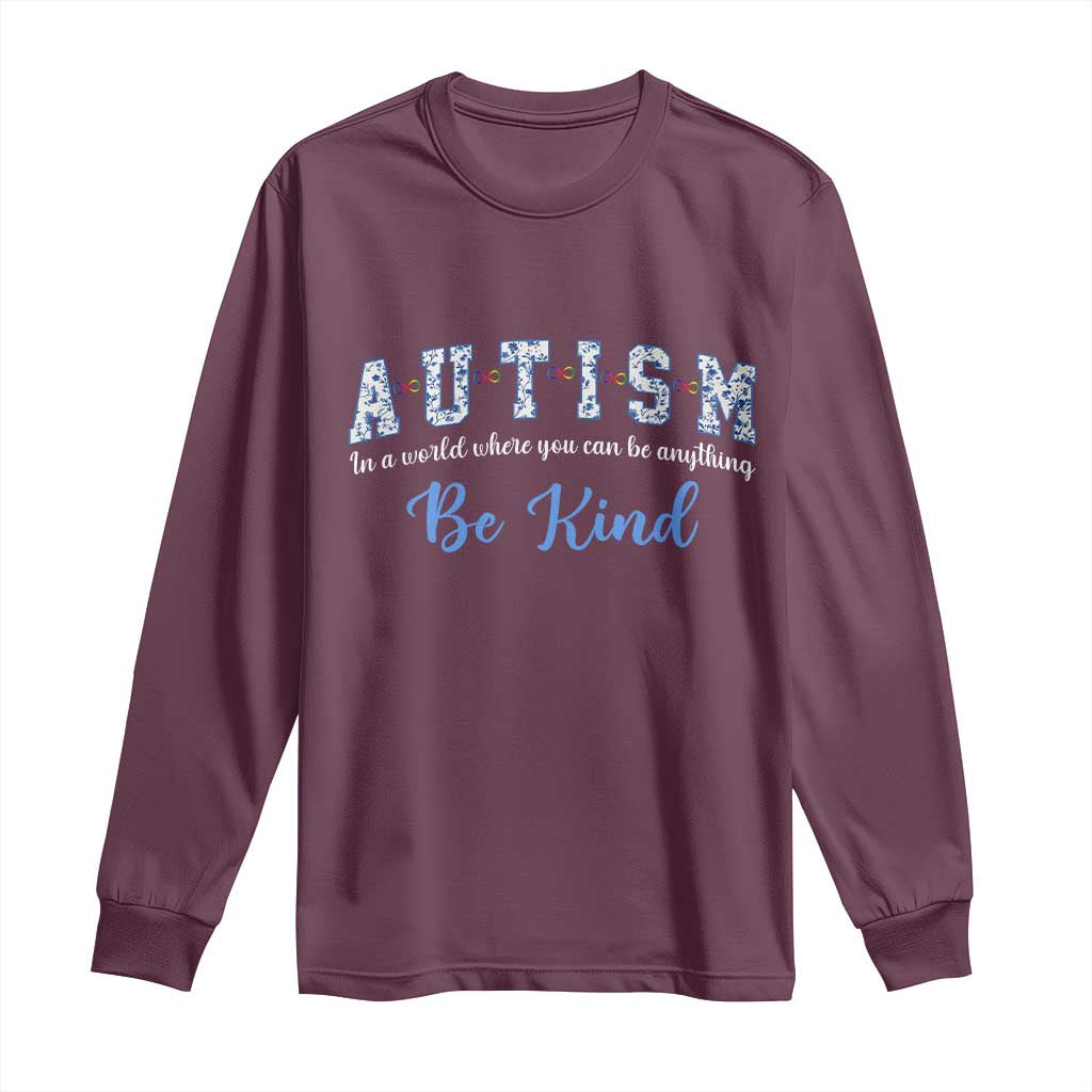 Autism Awareness Long Sleeve Shirt Neurodivergent Pride Infinity Symbol Support